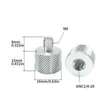 4pcs 1/4" Male To 3/8" Female Aluminum Alloy Camera Screw Adapter, 1/4" To M4 M5 M6 M8 M10 Converter Screws, Photography Equipment Accessories - Multicolor - View 25