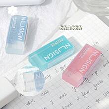 1个/3个装儿童橡皮擦，柔软易写，清洁方便，适用于学校办公室。艺术橡皮擦，可用于绘画，是学习必备的学校用品。纯色设计，透明可视，适合学生返校季使用。 - 彩色 - 查看 7