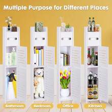 CYPNArmario para Papel Higiénico PowerKing - Armario Pequeño para Baño con Puertas y Estantes Delgado para Espacios Pequeños y Esquina Suelo 2413WFashion - 227440844 - Ver 5