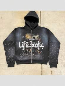sudadera negra con capucha