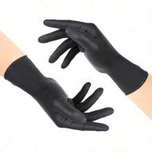 100/20 PCS, Black Nitrile Gloves, Durable And Waterproof, Ideal For Bathroom Cleaning, Tattooing, Outdoor Car Washing, Kitchen Cleanup, And Hair Salons. Non-Medical Hand Gloves. Valentine' S Gift,Gift For Her/Him/Couples/Teen Girls/Room Decor Lovers - 黑色 - 查看 7