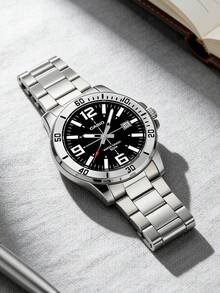 Casio Reloj de cuarzo analógico con correa de acero inoxidable para hombre, decoración casual, regalo para hombres MTP-VD01D-1B - Negro - Ver 6