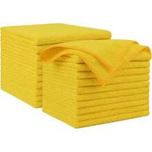 Microfiber Cleaning Cloth, 20PK, Microfiber Towels For Cars, Premium All Purpose Car Cloths, Dusting Cloth Cleaning Rags, Absorbent Towels For SUVs, House, Kitchen, Window, 12"*12", Yellow,40065066 - 黃色 - 查看 1