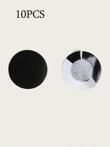 10/50/100片装黑色一次性超薄透气乳贴，隐形无痕乳贴，防止乳头凸出，私密用品 - 黑色 - 查看 10