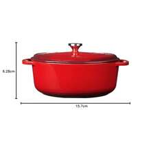CYPNLodge Horno holandés de hierro fundido esmaltado Rojo 6.6 l 1Fashion - 227621917 - Ver 7