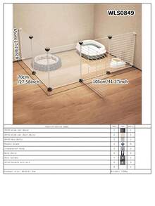 Easy Installation Rabbit Fence, Cat Cage, Pet Enclosure, Small Cat Isolation Gate, Small Animal Barrier, Iron Small Dog Teddy Fence, Indoor Home Use - Assembled Version - View 18
