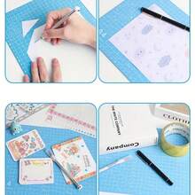 1pc Random Color Durable A3/A4/A5 Multi-Purpose Cutting Mat, DIY Handicraft Carving Board For Paper, High Elasticity & Toughness - Multicolor - View 7