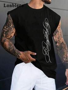 Lonblece Sleeveless Minimalist Black Tank Top, Simple Round Neck Tank Top, Suitable For Casual Layering And Summer Street Style Basics - Black - View 1