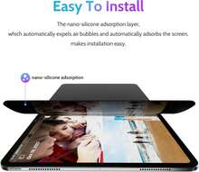 Peslv Privacy Screen Protector Compatible With IPad Pro 12.9 Inch 2018 2020 2021 2022, Anti Glare Blue Light Spy Filter Private Cover, High Sensitive Bubble-Free Easy Install Black Security Screen - Baby Pink - View 4
