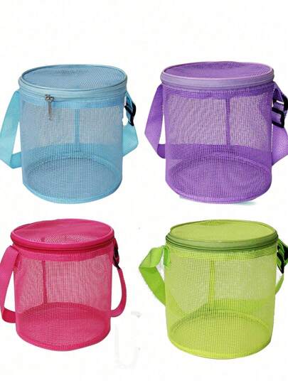 This Cylindrical Mesh Storage Bag Is A Game-Changer! The Mesh Is Breathable And Transparent, Making It Easy To Spot Items At A Glance. Its Cylindrical Shape Stays Upright And Doesn't Collapse, And It Maintains Its Shape Even When Placed In A Bag.