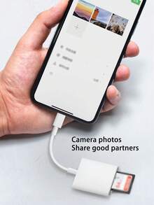 二合一 Type-C 智能卡读卡器，USB 3.0，通用 OTG 读卡器，支持 SD/TF 卡 - 白色 - 查看 10