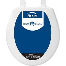 CYPNBemis 730SLEC Asiento de inodoro de cierre lento bisagras fáciles de limpiar y asiento de plástico duradero fabricado en Estados Unidos redondo color blancoFashion - Blanco - Ver 2