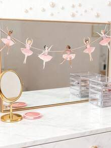 一套粉色芭蕾舞横幅，芭蕾舞者悬挂花环，蝴蝶结花环旗，生日派对装饰，芭蕾舞主题派对花环，婚礼派对装饰，婴儿派对装饰，室内/室外装饰，圣诞节装饰，情人节装饰 - 彩色 - 查看 4