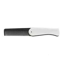1pc Stainless Steel Folding Hair Comb, Portable Fine-Tooth Massage Brush With Durable Metal Handle And Plastic Teeth, Suitable For All Hair Types Of Men And Women - Multicolor - View 2