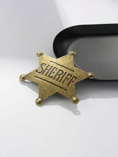 Vintage Western Sheriff Star Badge - Ideal For Girls And Adults As Costume Accessory, Great For Roleplay, Stage Performance, Party Decor, Halloween Costume, Perfect Birthday Party Gift And Collectible, Cowboy Accessory