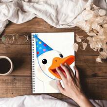 1 A5 Notebook, Birthday Little Duck Design, University Standard Line Spacing, Thickened Paper, Hardcover Diary Suitable For Both Boy And Girl