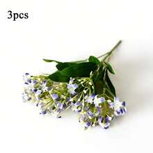 仿真百里香枝条、丁香、桂花、人造绿叶、人造绿茎、婚礼摄影道具、桂花插花、花园家居装饰、春季 - 彩色 - 查看 12