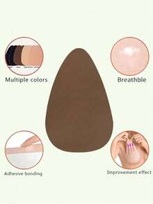 Bộ 2/4 miếng băng dán nâng ngực vô hình hình giọt nước dành cho người có vòng ngực lớn, phù hợp với áo ngực không dây, cỡ B-E, màu be, nâu, cà phê, đen. - Nhiều màu - Xem 6