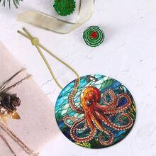 Octopus Ceramic Christmas Hanging Ornament For Xmas Tree Wedding Holiday Party Home Decor - Octopus - 查看 4