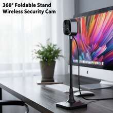 1080P 全高清网络摄像头，带可旋转鱼眼镜头，即插即用 USB 网络摄像头 - 自动对焦和自动曝光，色彩鲜艳，适用于 PC/笔记本电脑、流媒体、视频聊天、在线课程和录制，兼容 Zoom - 黑色 - 查看 4