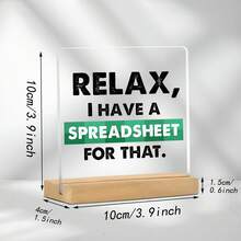 2D Flat, 2D Flat Printing, 2D Flat Printed Funny Accountant Office Desk Nameplate - Classic Acrylic Office Decor, Perfect Gift, Create A Relaxed And Tidy Workspace, 2D Flat - Multicolor - View 3