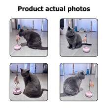 New Rechargeable Electric Cat Teaser Wand With Feather, Smart Sensor Pet Feather Toy For Kitten Chase And Play - Multicolor - View 4