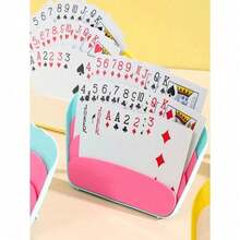 Playing Cards Accessories Holder Non-Slip Durable Support Stand Hands-Free Single-Handed Operation Card Rack For Poker Game Party Family Gathering Portable Stable Card Organizer - Multicolor - View 5