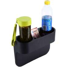 3 en 1 Soporte para vasos de coche, organizador de asiento de coche, multifunción, universal, caja de almacenamiento para coche, soporte para bebidas, café, agua,40075541 - A - Ver 2