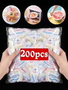 100-500片装一次性塑料食品保鲜膜，彩色弹性保鲜膜，食品盖，餐盘盖，厨房保鲜袋，厨房保鲜产品，家居收纳，家居装饰 - 彩色 - 查看 13