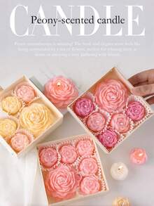 Bộ quà tặng 6 nến đậu nành hương hoa hồng, làm thủ công, hương thơm lâu dài, lãng mạn, thanh lịch, trang trí nhà cửa hoàn hảo và quà tặng cho các buổi họp mặt, đám cưới, yoga, spa, ngày Valentine. - Nhiều màu - Xem 2