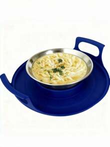 1pc Microwave Oven Heating Tray With Handle | Plastic Heat-Resistant Bowl Holder, Quick Heating, Anti-Scald, Ideal Kitchen Accessory Microwave Rack - Multicolor - View 7