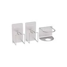 3 Pack Toothbrush Holder, Toothbrush, Toothpaste, Cup Stainless Steel Wall Mounted Self - Adhesive Toothbrush Holder Sliver 1*Toothpaste Holders+ 2*Toothbrush Holders - Màu bạc: 1 hộp đựng kem đánh răng, 2 hộp đựng bàn chải đánh răng. - Xem 1