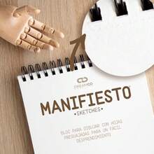 CYPNCuaderno Para Dibujo A4+ Bocetos Marca Manifiesto - Sketches - 100 Hojas bond - 120 gramosFashion - Multicolor - Ver 4