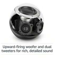 Echo Dot (modelo más nuevo), altavoz inteligente Alexa, altavoz Bluetooth portátil de alta calidad, con función manos libres, batería de larga duración, sonido envolvente 360° y diseño elegante. Ideal para fiestas, dormitorios, salas de estar, oficinas y uso al aire libre - Negro - Ver 5