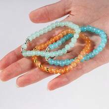 1250pcs/100pcs 6mm Glass Beads Bracelet Making Kit, Includes 28 Colors Crystal Glass Beads, Alloy Pendants, Beading Thread, Suitable For DIY Bracelets, Necklaces, Earrings, Crafts, Great For Beginners (Random Colors)