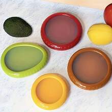 4pcs Vegetable & Fruit Preservation Covers, Transparent Food Wrap Lids, Refrigerator & Freezer Airtight Sealing Covers - Multicolor - View 4
