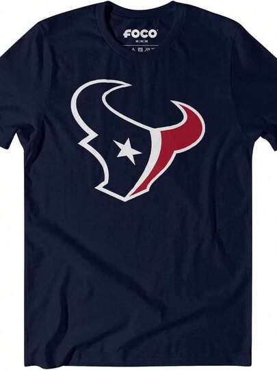 Houston Football T-Shirt Texans FOCO Womens Standard Team Logo Short Sleeve T-Shirt Primary Color Large