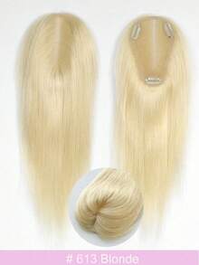 Hair Toppers For Women 100% Real Human Hair Toppers 12 Inch 3*5 Inch Silk Base Natural And Realistic Scalp Clip In Hair Wiglets Hair Pieces With Thinning Hair Adding Hair Volume - Multicolor - View 12