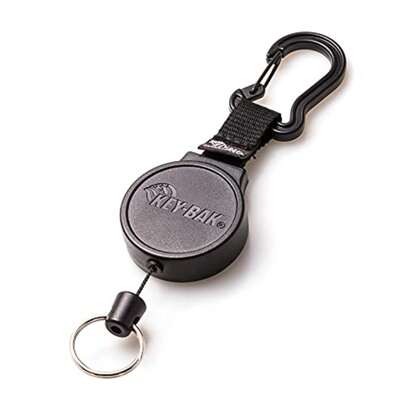 CYPNKEY-BAK MID6 Retractable Carabiner Key Holder with 36" Kevlar Cord 6 oz. Retraction Carabiner 10 keysFashion