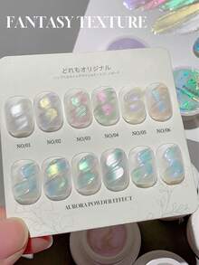 12毫升容量，2025秋冬新款女士圣诞礼盒套装，包含7种颜色：月光极光紫、金、黄、紫棕色底色，搭配彩色玻璃珠、水晶石和猫眼造型凝胶指甲油。适合所有季节美甲，需搭配底油和亮油使用，并需使用UV灯固化。植物基凝胶指甲油套装，适合初学者，可用于居家、办公、通勤、约会等各种场合。畅销沙龙级品质，持久28天。 - 彩色 - 查看 52