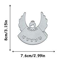 1pc Cute 3D Angel Die Cutting Mold, Angel Light Box Embossing Mold, Suitable For Holiday Decoration Scrapbooking, Paper Crafting Cutting, DIY Greeting Cards, Elegant Scrapbooking, Wedding, Birthday, Valentine's Day Cards - Christmas Cards - Halloween Cards, Applicable For DIY Scrapbooking, Invitations, Gifts - Silver - View 14