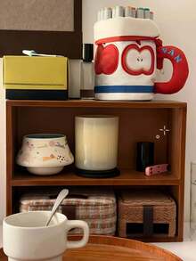 1个苹果造型立式铅笔盒，简约可爱，创意学生文具收纳袋，大容量储物袋 - 彩色 - 查看 9