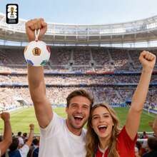 FIFA World Cup 2026 Soccer Ball Keychain Large Collector's Edition Plush Key Charm For Kids Bags Backpacks For Football Fans Gifts For Men Travel Essentials Key Lanyard - White - View 5