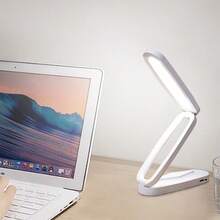 1pc LED Foldable Rechargeable Desk Lamp, Small Night Light, Student Eye-Care Study Lamp, Touch Sensor Handheld Table Lamp For Bedroom, Dorm, Outdoor, Travel, Gift - Tricolor - View 9