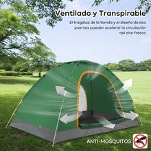 CYPNTiendas de CampañaCasa de Campaña 2-3 Personas con 2 Puertas Impermeable y Prueba Viento Casa de Acampar Familiar Automática Pop-up con Bolsa de Transporte para Exteriores Picnic ViajesFashion
