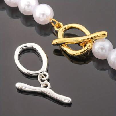 3pcs Asymmetrical Ring Oval OT Clasp, Glossy Round Circle Loose Connection Clasp, Minimalist Hollow Wavy Flower Pierced Ending Clasp, 3D Wave Asymmetric Buckle, Suitable For Jewelry DIY Bracelets, Necklaces, Anklets, Earrings, Hair Accessories, Pendants, Phone Straps, Keychains, Clothing Accessories, Craft Decoration