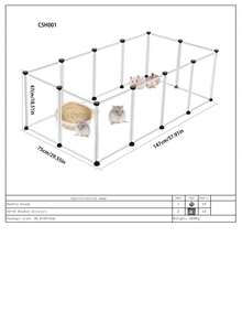 Adjustable Pet Fence, Indoor Cat Dog Hamster Cage, Small/Medium Dog Kennel, Freestanding Isolation Gate, Small Animal Barrier - Multicolor - View 12