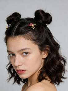 8 قطع مشابك شعر مرصعة بالراين للنساء - فاخرة وأنيقة، مثالية للضفائر والغرة والاستخدام اليومي والعمل والمدرسة والحفلات