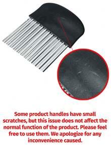 1PC Stainless Steel Potato Knife Wave Knife Wolf Teeth Knife Household Kitchen Cutting Vegetable Multifunctional Potato Chip Knife - Kitchen Must Have, Camping Cooking Tools, Kitchen Accessories Essentials, Professional Vegetable Cutter, Wavy Edge Knife, Stainless Steel Kitchen Tool, Potato Slicer For Chips, Home Cooking Gadgets, Chef Knife Alternative, Compact Camping Cutlery, Durable Kitchen Knife, Unique Blade Design, Efficient Food Prep Tool, Rustproof Cooking Utensil, Multipurpose Kitchen Knife - Black - View 10