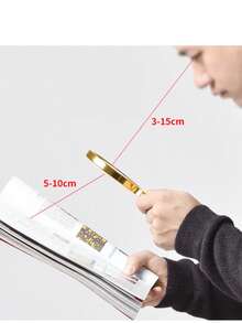 10倍手持放大镜，60毫米/70毫米/80毫米/90毫米直径可选，仿木手柄，镀金，生日/毕业礼物 - 彩色 - 查看 6